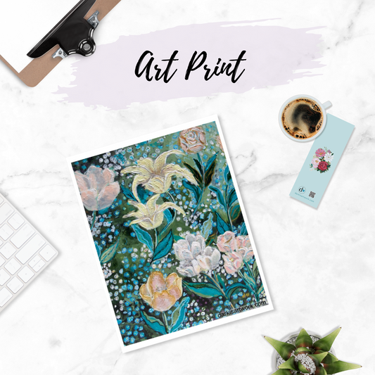 Winter Floral #2 PRINT 8.5x11in