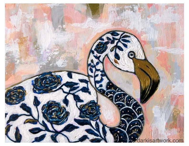 Porcelain Flamingo PRINT 8.5x11in