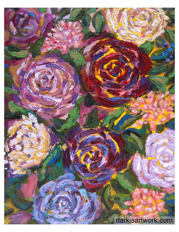 Summer Florals #9 PRINT 8.5x11in