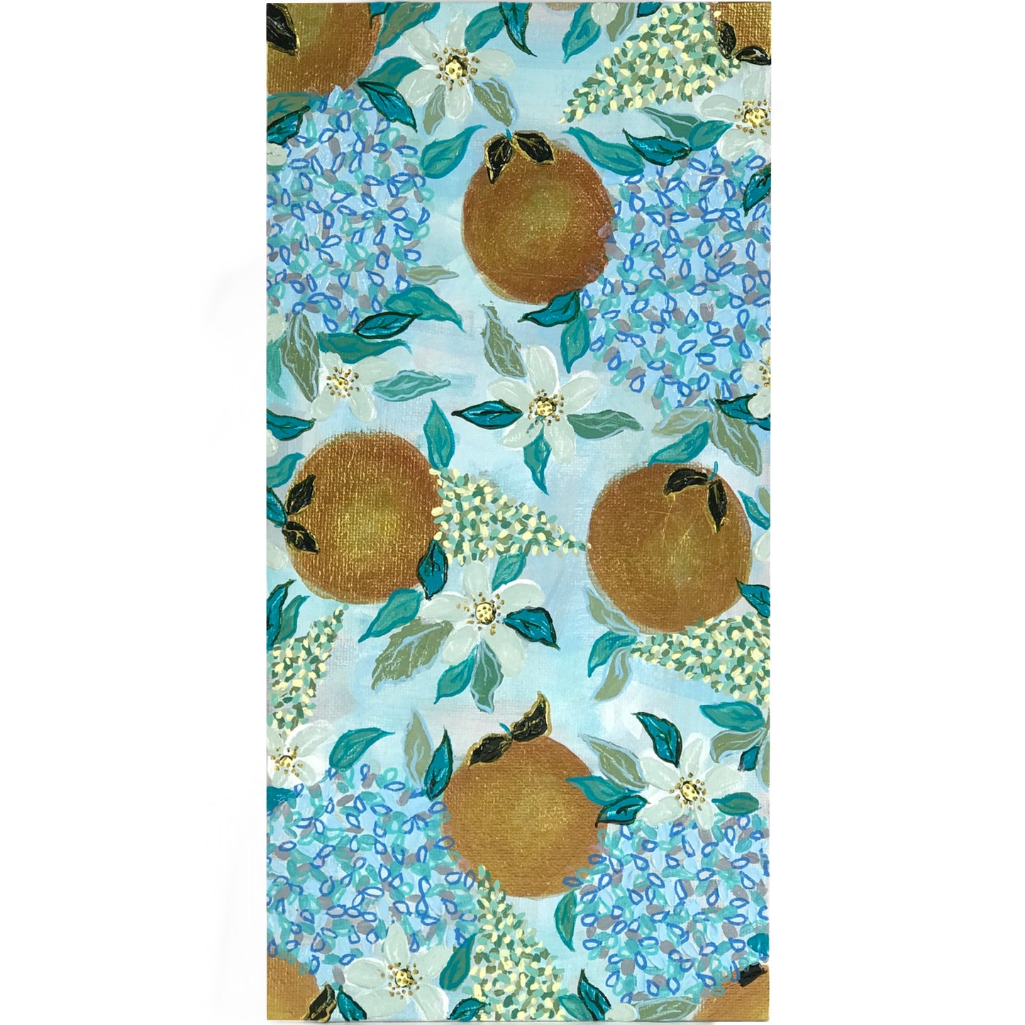 Orange You Awesome Hand-painted Original #5 - 6x12in