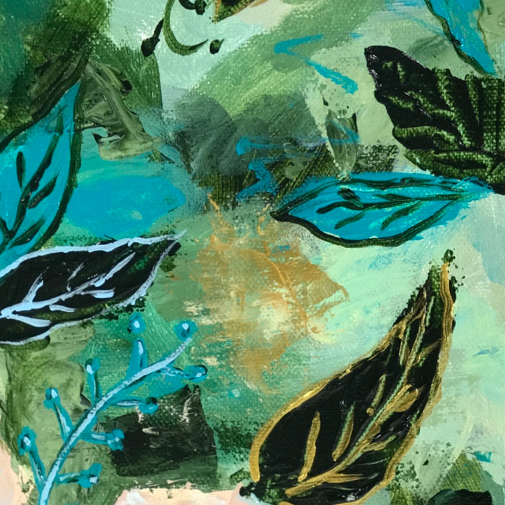 Winter Floral Hand-painted Original #4