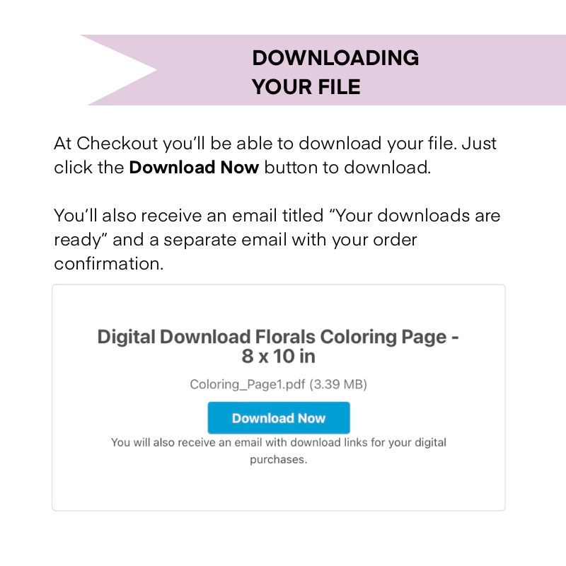Digital Download Florals Coloring Page