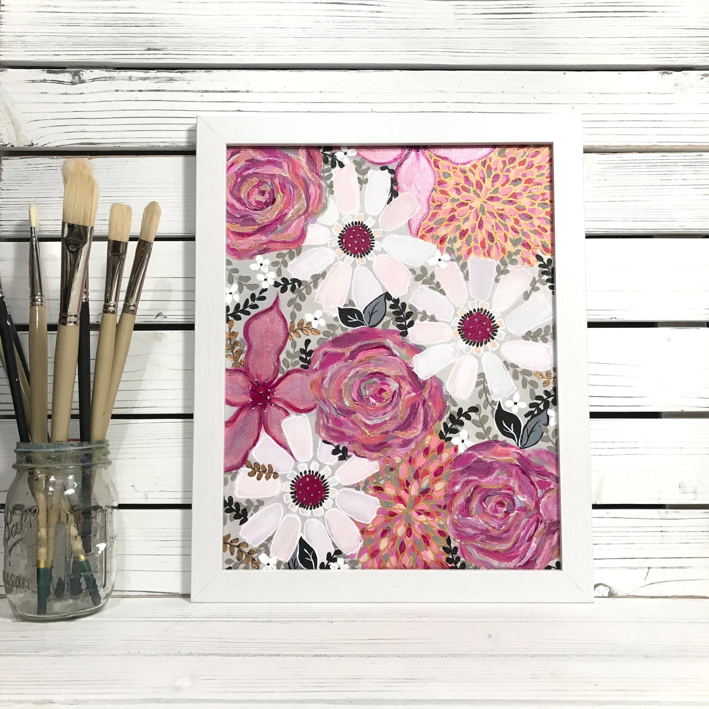 Color Wheel Hand-painted Original #4 - pink