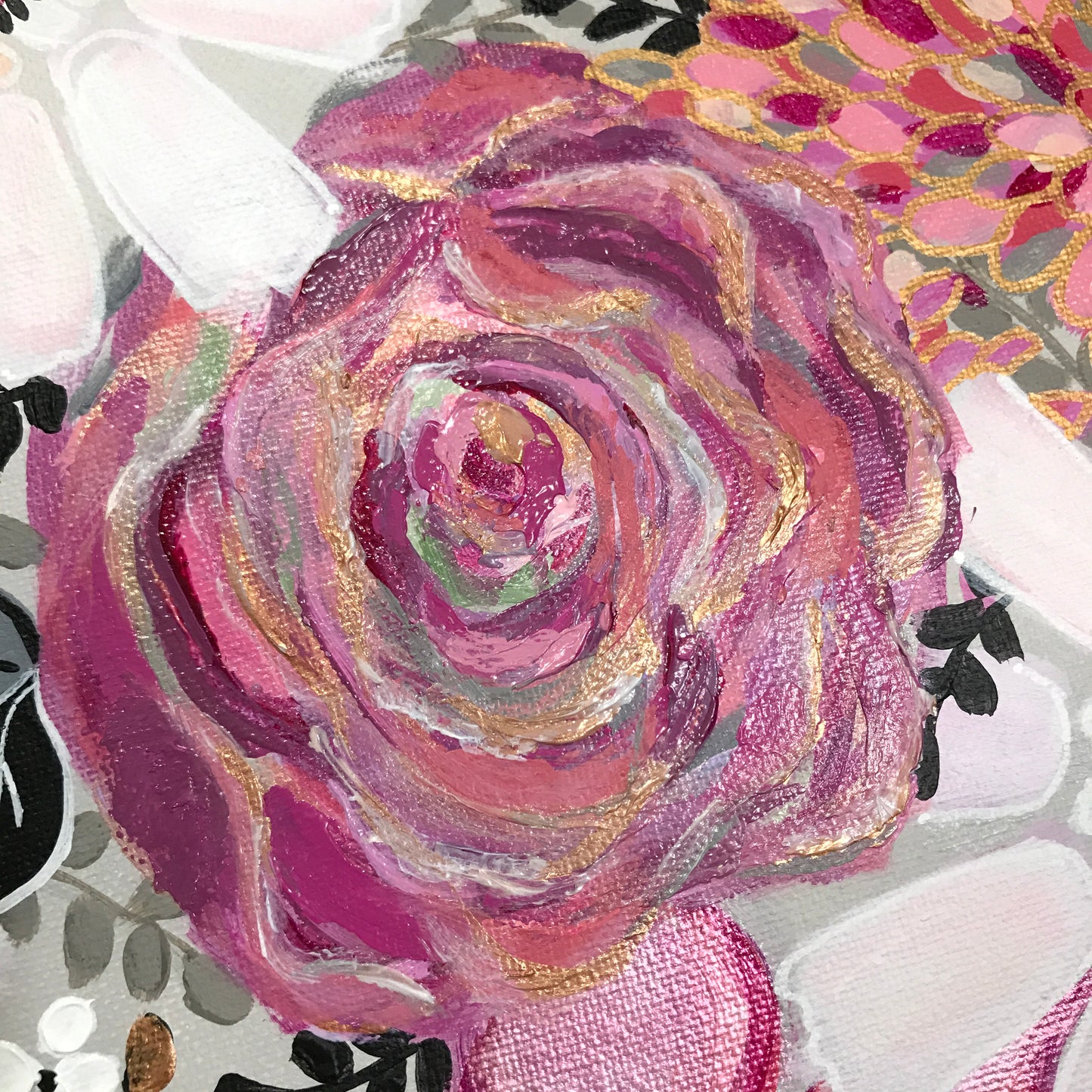 Color Wheel Hand-painted Original #4 - pink