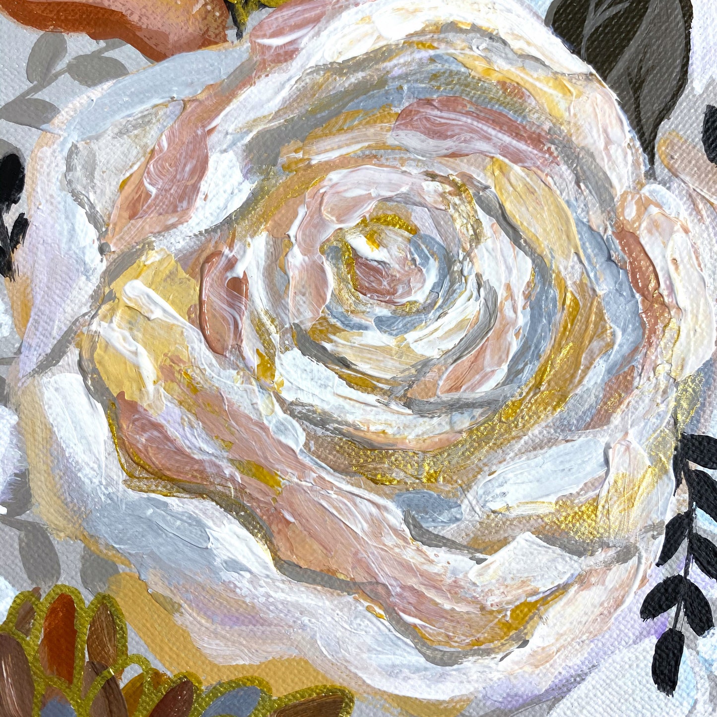 Color Wheel Hand-painted Original #3 - Orange