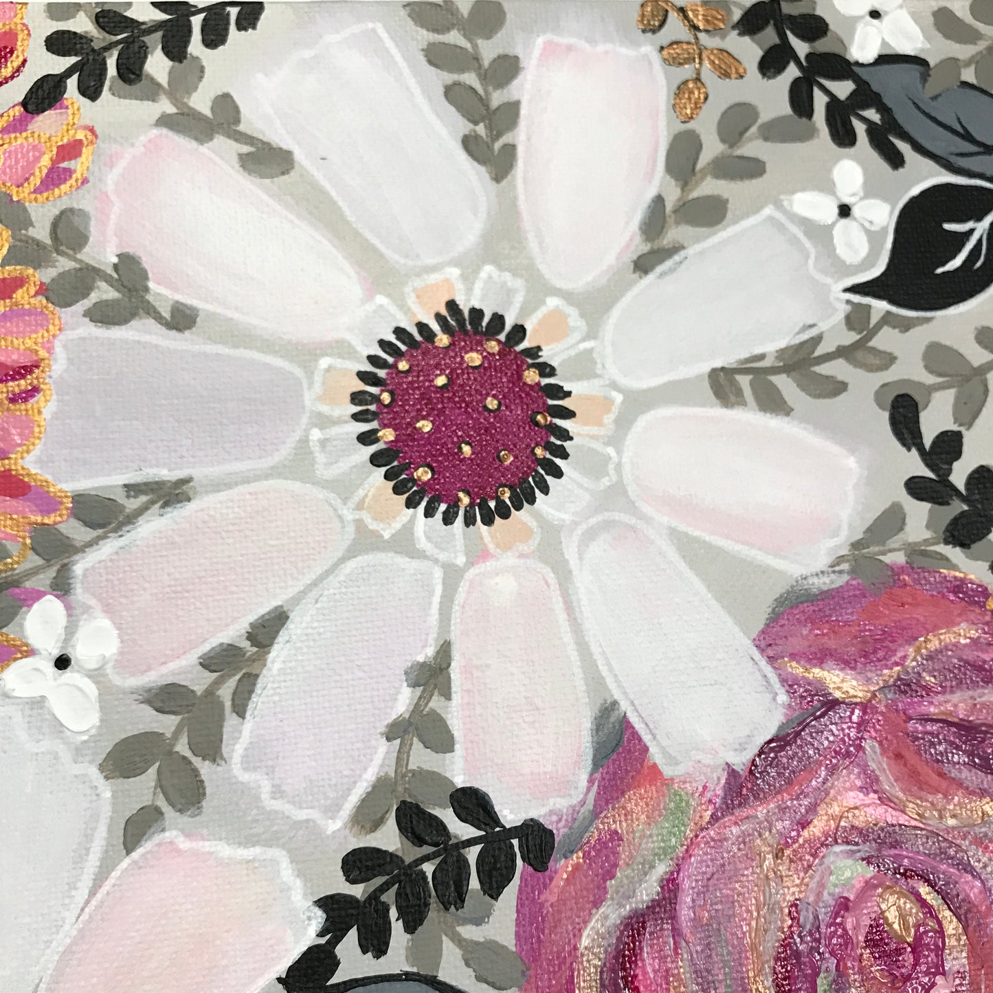 Color Wheel Hand-painted Original #4 - pink