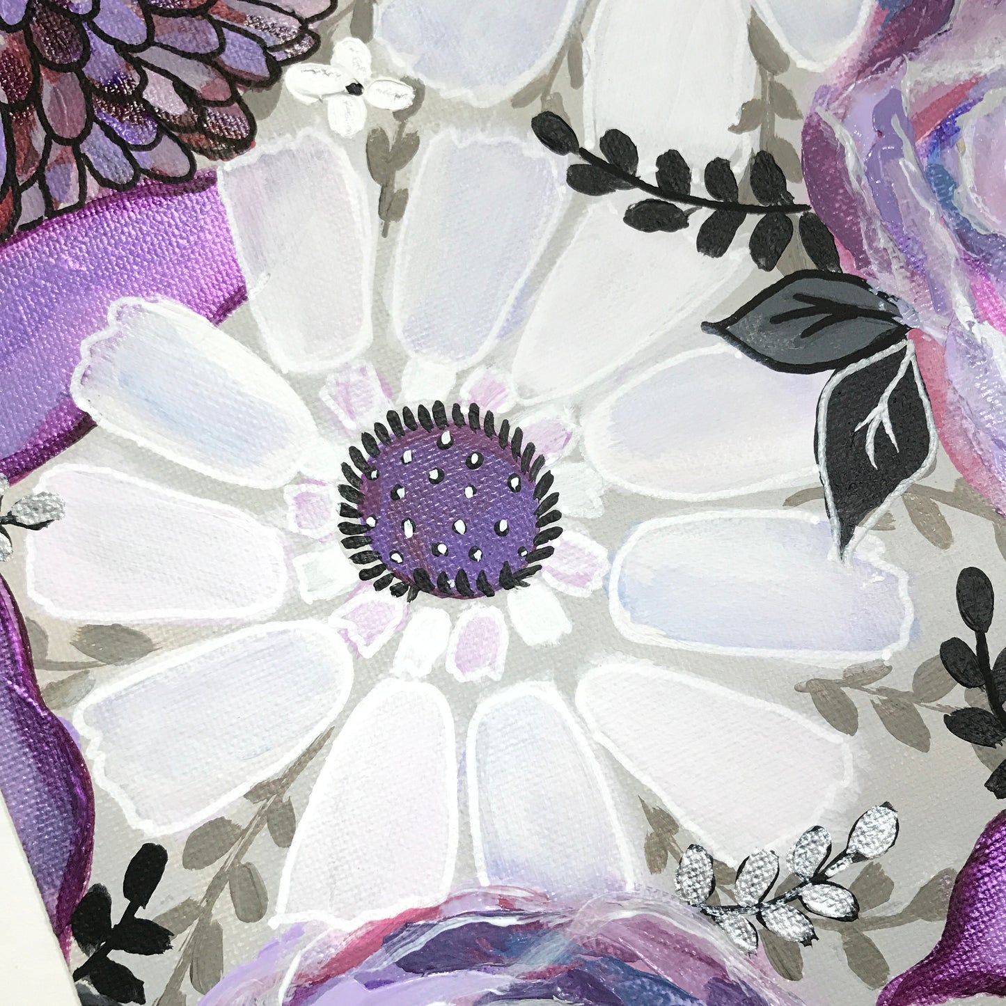 Color Wheel Hand-painted Original #5 - Purple