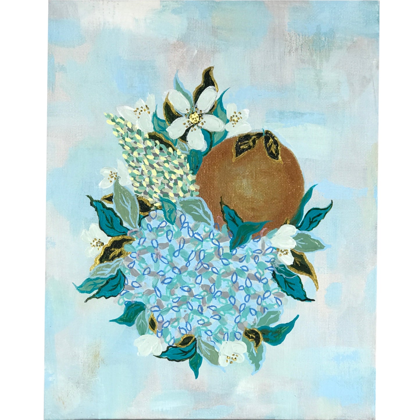 Orange You Awesome Hand-painted Original #4 - 8x10in