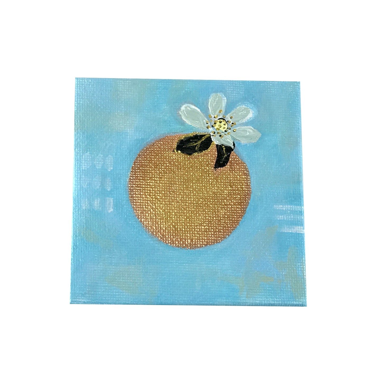 Orange You Awesome Hand-painted Original #2 - 3x3in