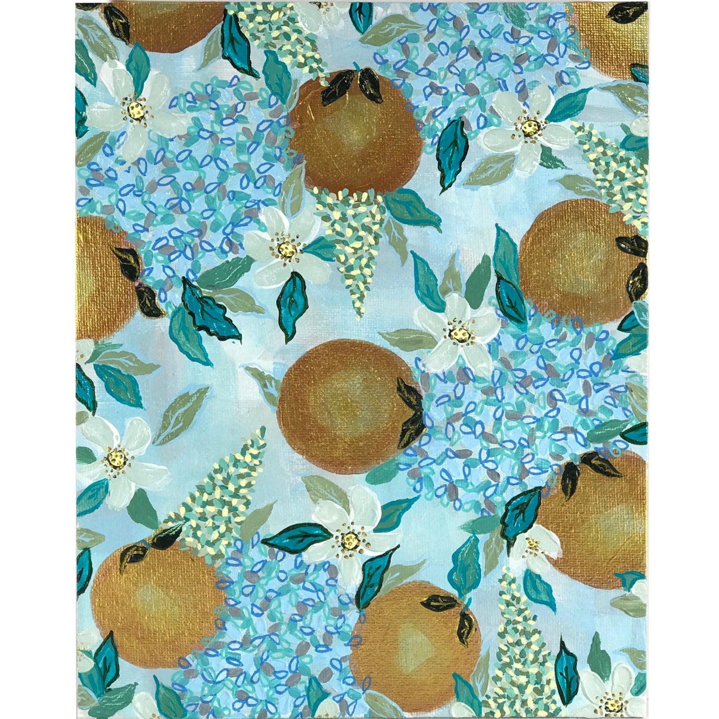 Orange You Awesome Hand-painted Original #7 - 8x10in