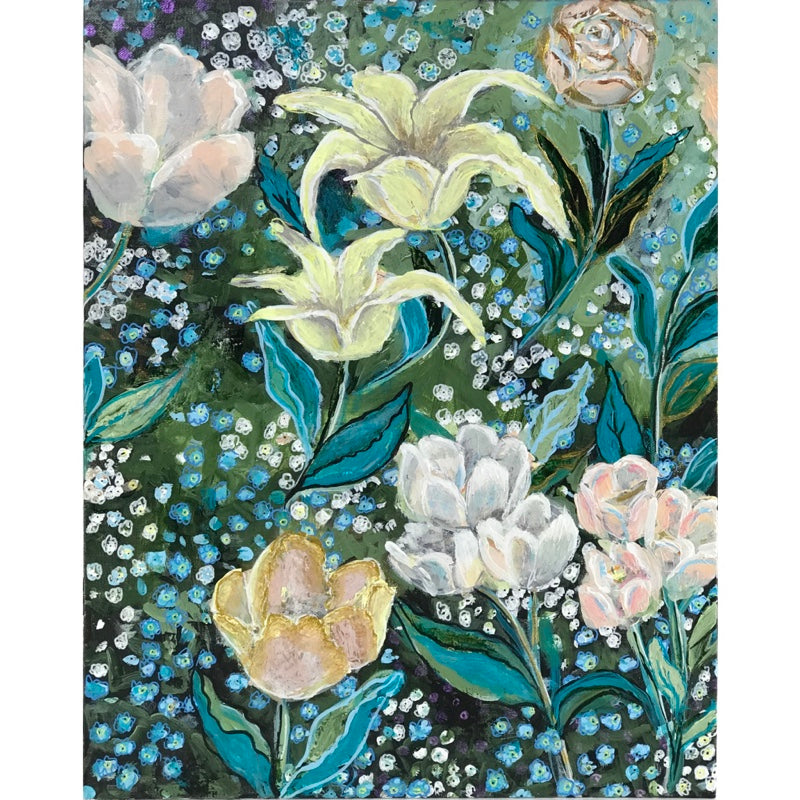 Winter Floral Hand-painted Original #2