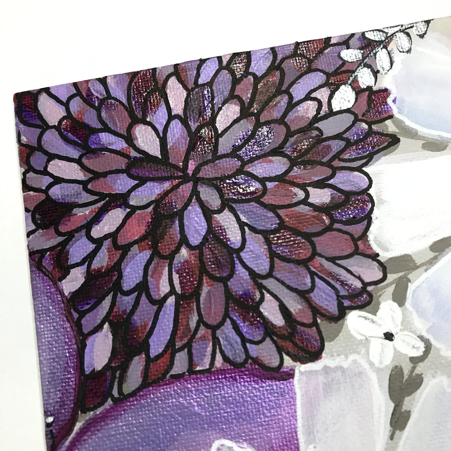 Color Wheel Hand-painted Original #5 - Purple