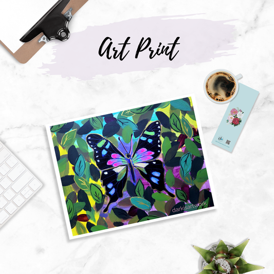 Rainbow Butterfly 1 PRINT 8.5x11in