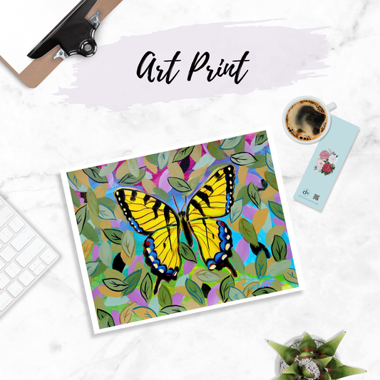 Yellow Tiger Butterfly 1 PRINT 8.5x11in