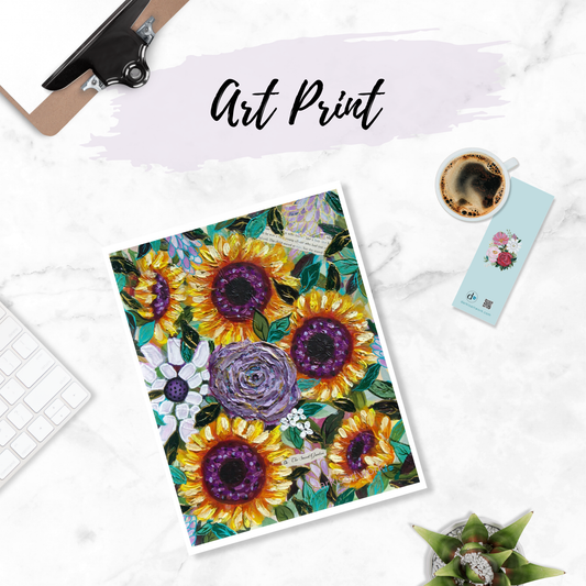 Sunflower Florals 3 PRINT 8.5x11in