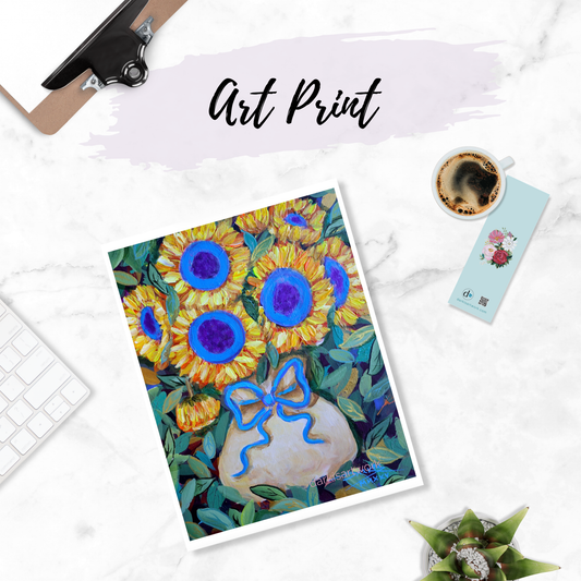 Cozy Sunflowers PRINT 8.5x11in