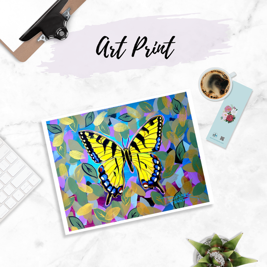 Yellow Tiger Butterfly 2 PRINT 8.5x11in