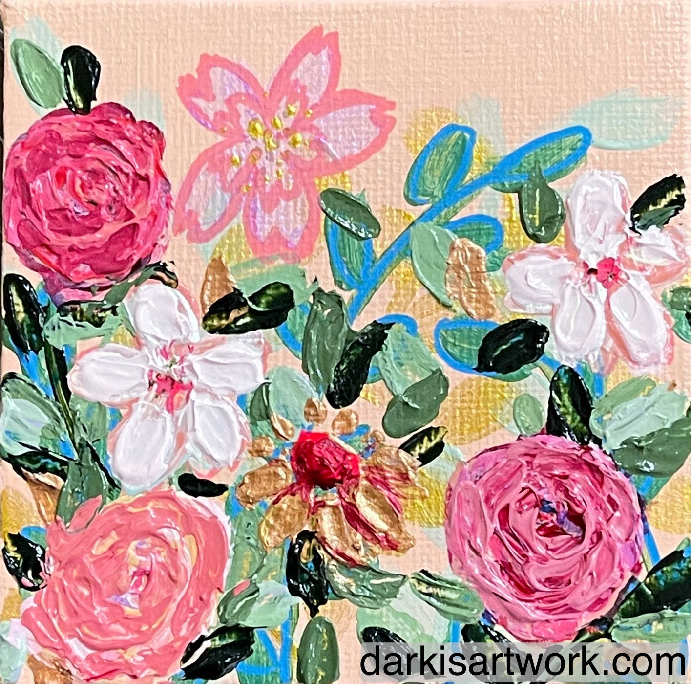 Pastel Florals Mini #4 - pink