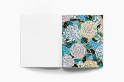 Layflat Lined Notebook Winter Floral 1