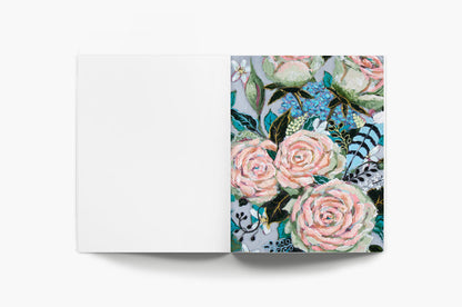 Layflat Lined Notebook Winter Floral 3