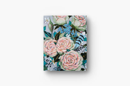 Layflat Lined Notebook Winter Floral 1