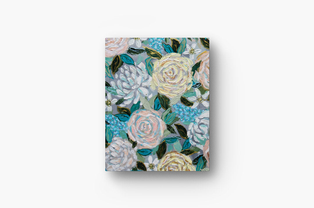 Layflat Lined Notebook Winter Floral 3